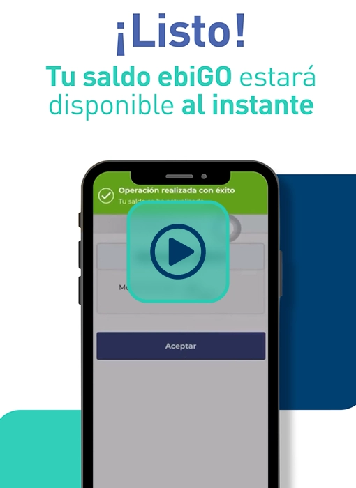 Cómo recargar saldo ebiGO